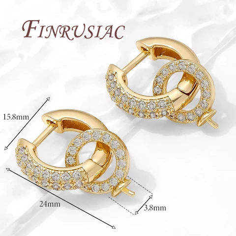 Позолоченные крючки для сережек FINRUSIAC с жемчужной подвеской
