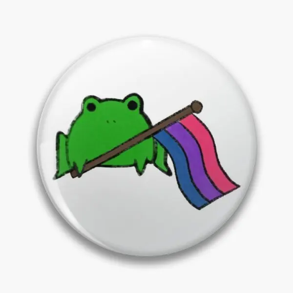 

Pride Frog Bi Customizable Soft Button Pin Gift Clothes Cartoon Cute Women Lapel Pin Metal Jewelry Hat Brooch Decor Creative