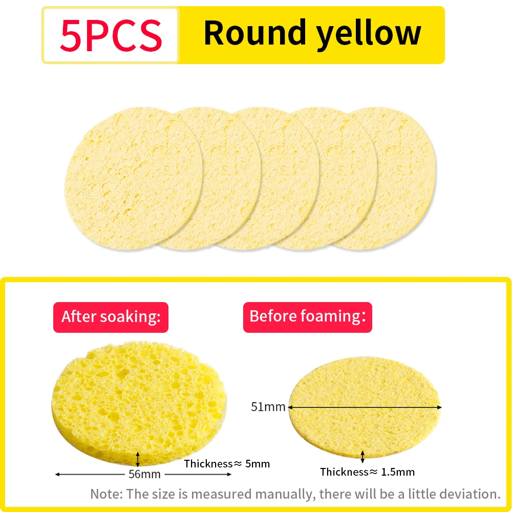 

5 шт., жёлтая и синяя губка для чистки