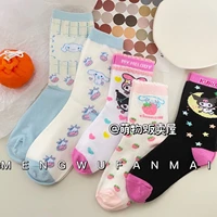 sanrio japan harajuku style cartoon women my melody cinnamoroll kuromi kt sock girl kawaii socks unisex surprise mid women socks