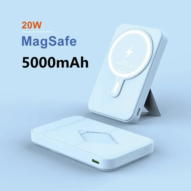 

Wireless Power Bank for Magsafe iPhone Samsung Batterie PD22.5w Fast Charge 10000mAh Magnetic Power Banks with Folding Stand