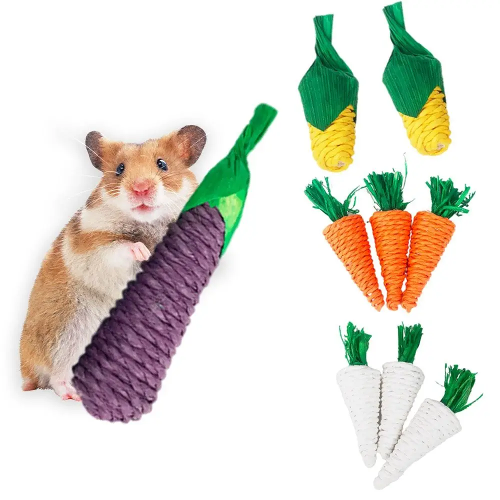 

Corn Rabbit Woven Balls Bite Resistant Tooth Cleaning Toys Carrot Molar Supplies Chew Grass Toys Pet Supplies