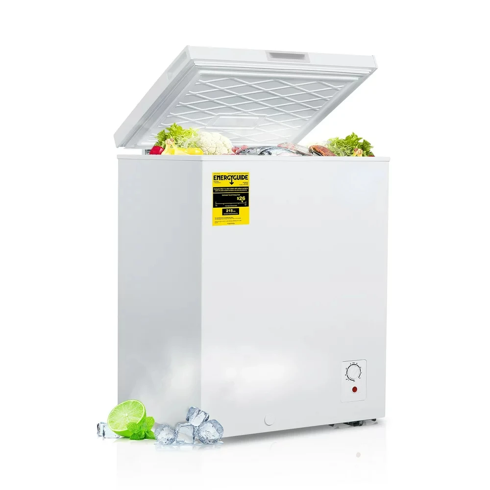 

5.0 cu.ft Compact Deep Freezer for Home/Apart with Lowest -4℉, White