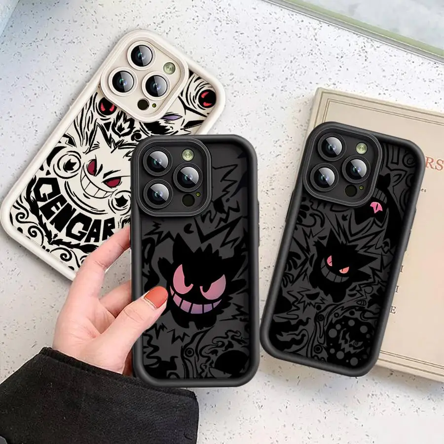 Противоударный чехол P-okemon Gengar для телефона Samsung Galaxy A15 4G A53 A25 A54 A73 A35 A55 A52