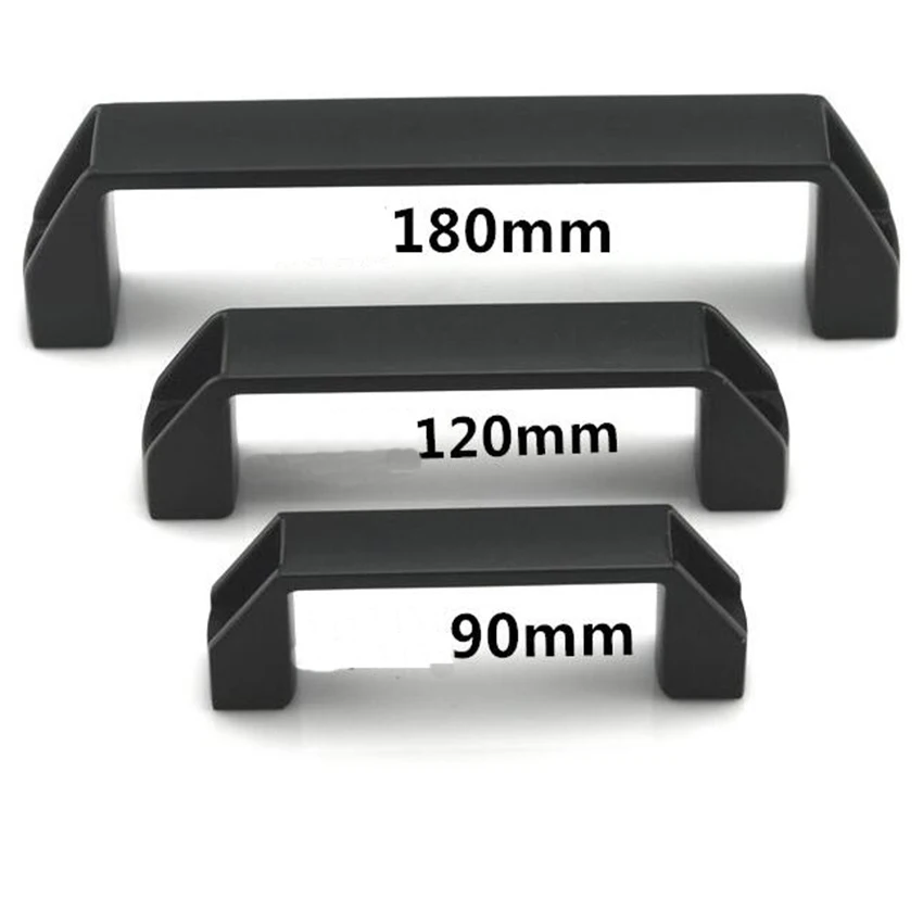 

Kitchen Cabinet Handles and Knobs Concise Black Door Handle Wardrobe Cabinet Drawer Door Knobs Hole distance 90/120/150/180mm