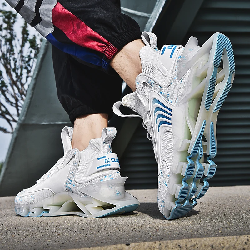 Running Shoes for Men Blade Sole Casual Sneakers Male High Quality Luxury Brand Trainers Man Athletic Sports Shoes Free Shipping