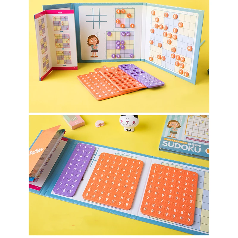 

Судоку игра Магнитная игра-книжка Sudoku Раннее Обучение детская развивающая математическая игрушка пазл подарок судоку портативные дизайне...