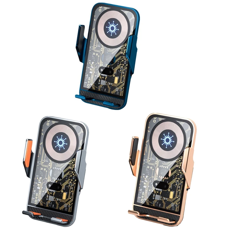 Беспроводное автомобильное зарядное устройство с автоматическим зажимом