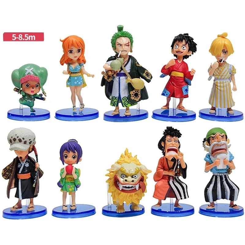 

10 шт./компл. аниме One Piece5-8CM экшн-фигурка Luffy Zoro Nami 5-8 см Kawaii ПВХ фигурка Коллекционная модель подарок