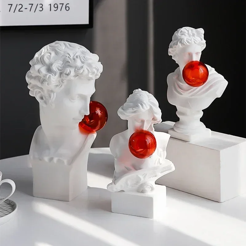 Пластырь с головой Давида скульптура украшения для комнаты художественный декор