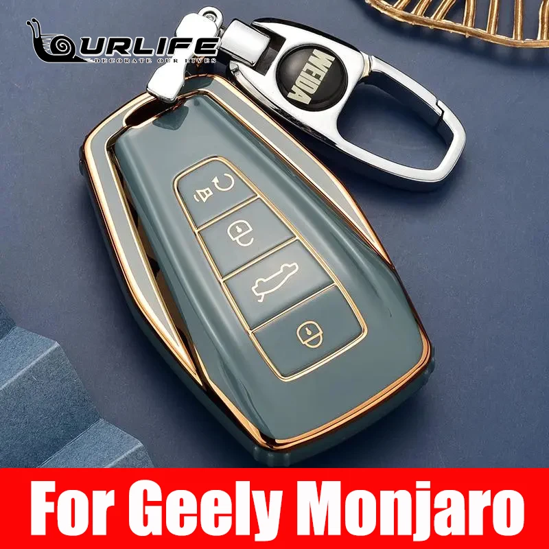 

For Geely Monjaro Xingyue L 2022 2023 Car Key Case Cover Key Bag Series Accessories Styling Key Protective Case Remote Control