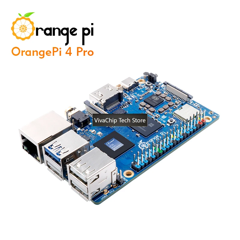 Фото Плата для разработки VivaChip TechOrange Pi 4 Pro с чипом Allwinner A733, 12 ГБ LPDDR5, NPU 3Tops, Wi-Fi 6.0 + BT5.4, слот M.2 M-Key, одноплатная. №5