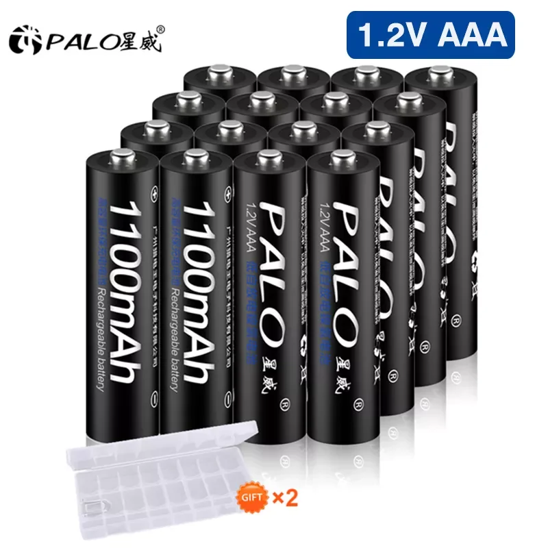 

2023New PALO 4-16Pcs 1100mAh AAA Rechargeable Battery 1.2V Ni-MH AAA Battery Rechargeable 3A Batteries Battery Rechargeable aaa
