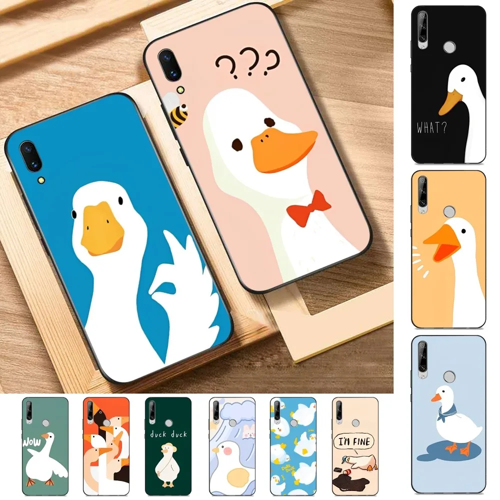 Goose Duck Cute Phone Case For Huawei Y9 6 7 5 Prime Enjoy 7s 7 8 Plus 7a 9e 9plus 8E Lite Psmart Shell