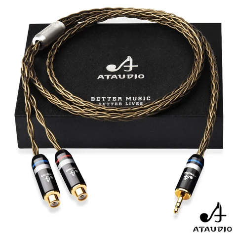 Аудиокабель HiFi 3,5 мм - 2RCA ATAUDIO