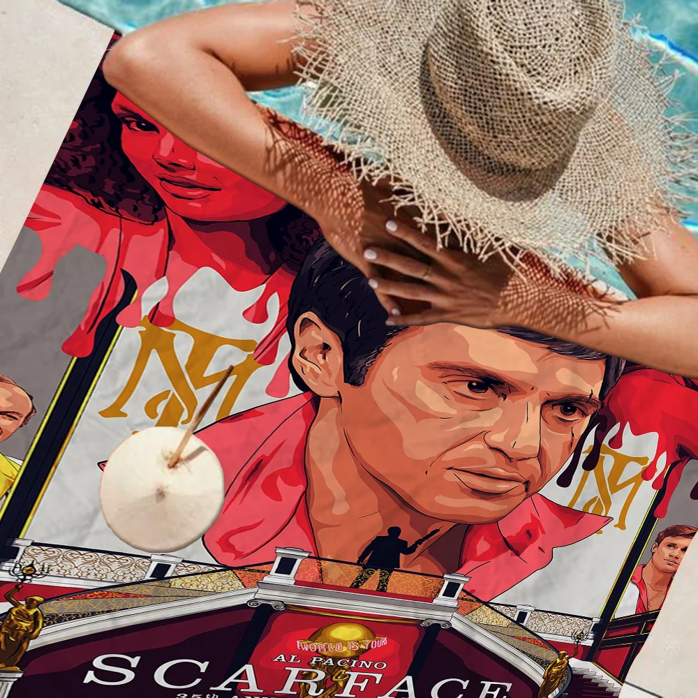 Scarface 1983 аниме пляжное полотенце для плавания мягкая впитывающая мочалка детские