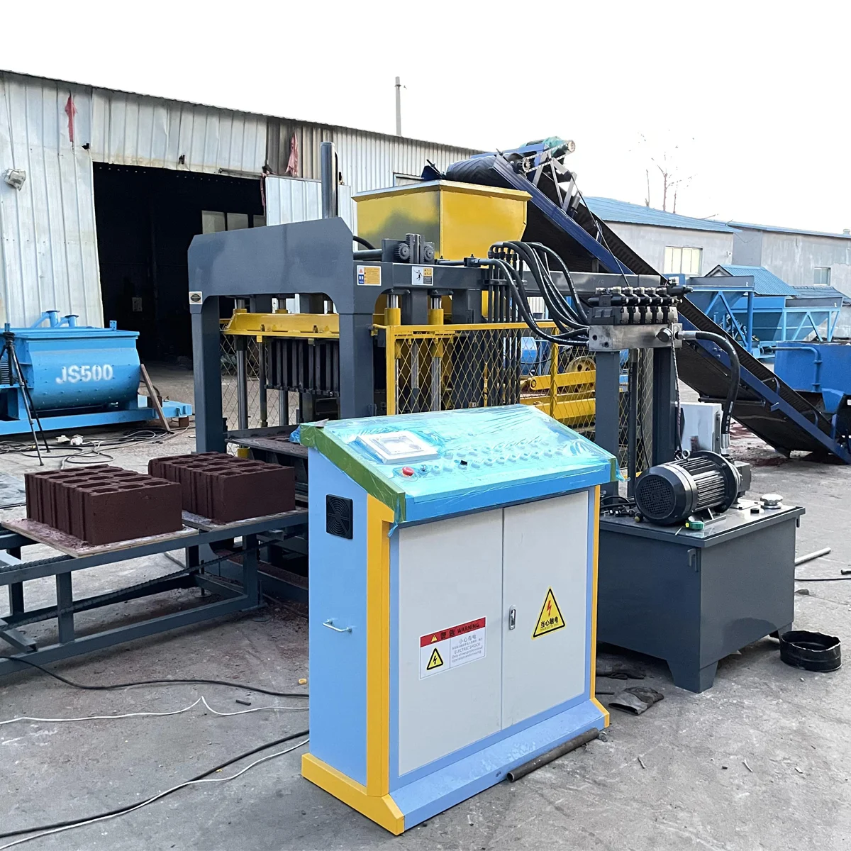 Машина для изготовления блоков с блокировкой YG Стандартное Гидравлическое