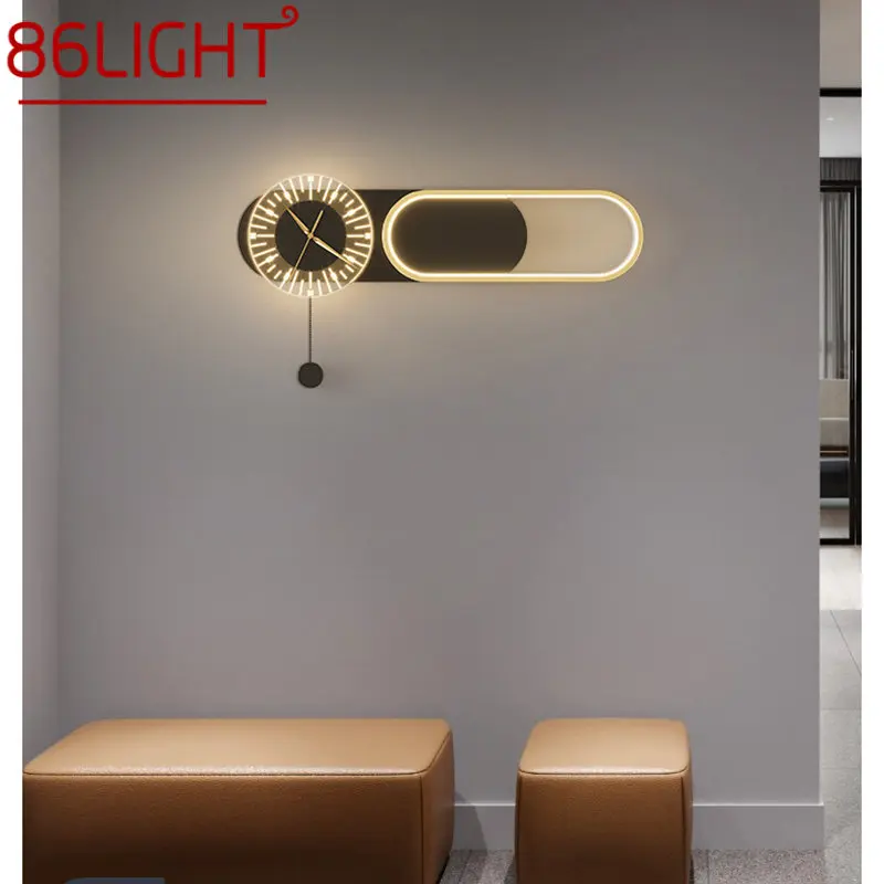 

86LIGHT Creative Clock Wall Lamp3 Colors Living Room Stair Light Luxury Room Bedroom Bedside Lamp