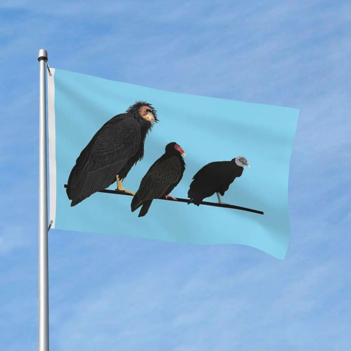 

Vultures Of North America Flag Decor Vintage Decorative Fade Resistant Flowy Delicate