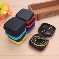 mini square eva case headset bluetooth compatible earphone cable storage box storage container