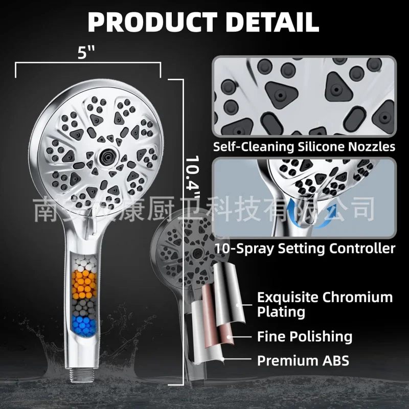 Трансграничный американский душевой костюм гальваническая насадка для душа из