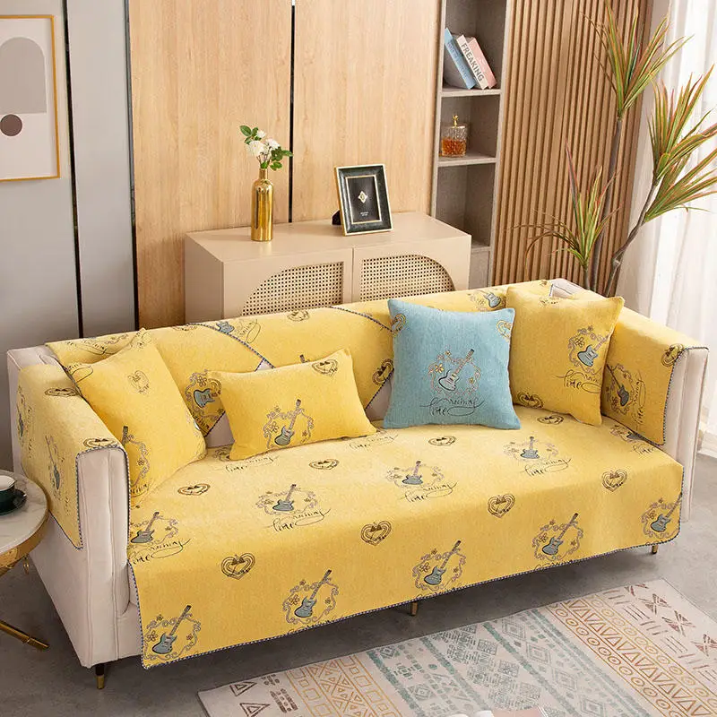 Нескользящее универсальное и многоразмерное диванное полотенце из синели