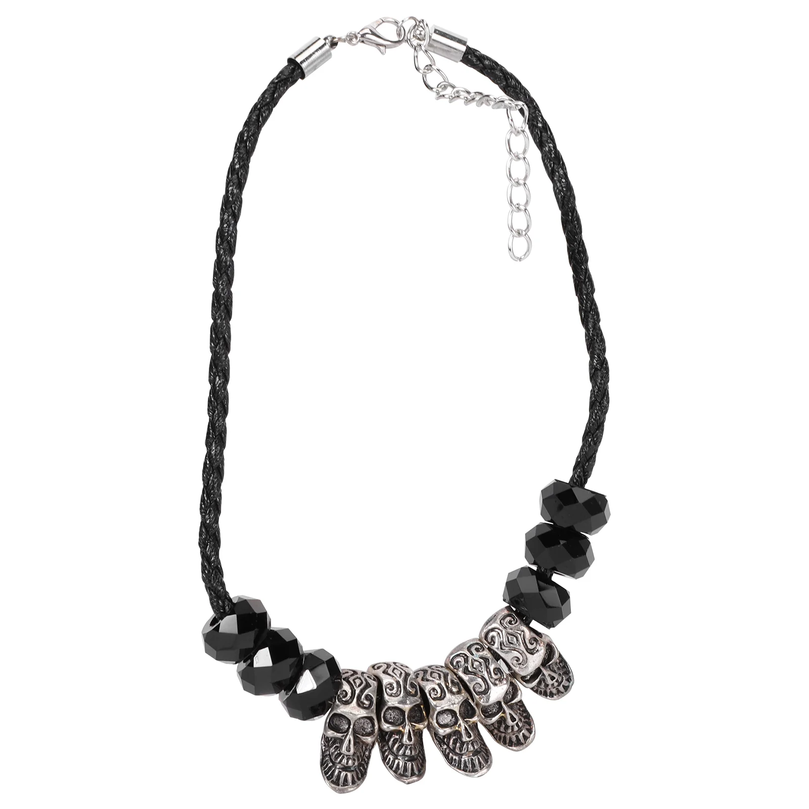 

1pc Ghost Head Necklace Clavicle Bone Chain Dancing Girl Necklace