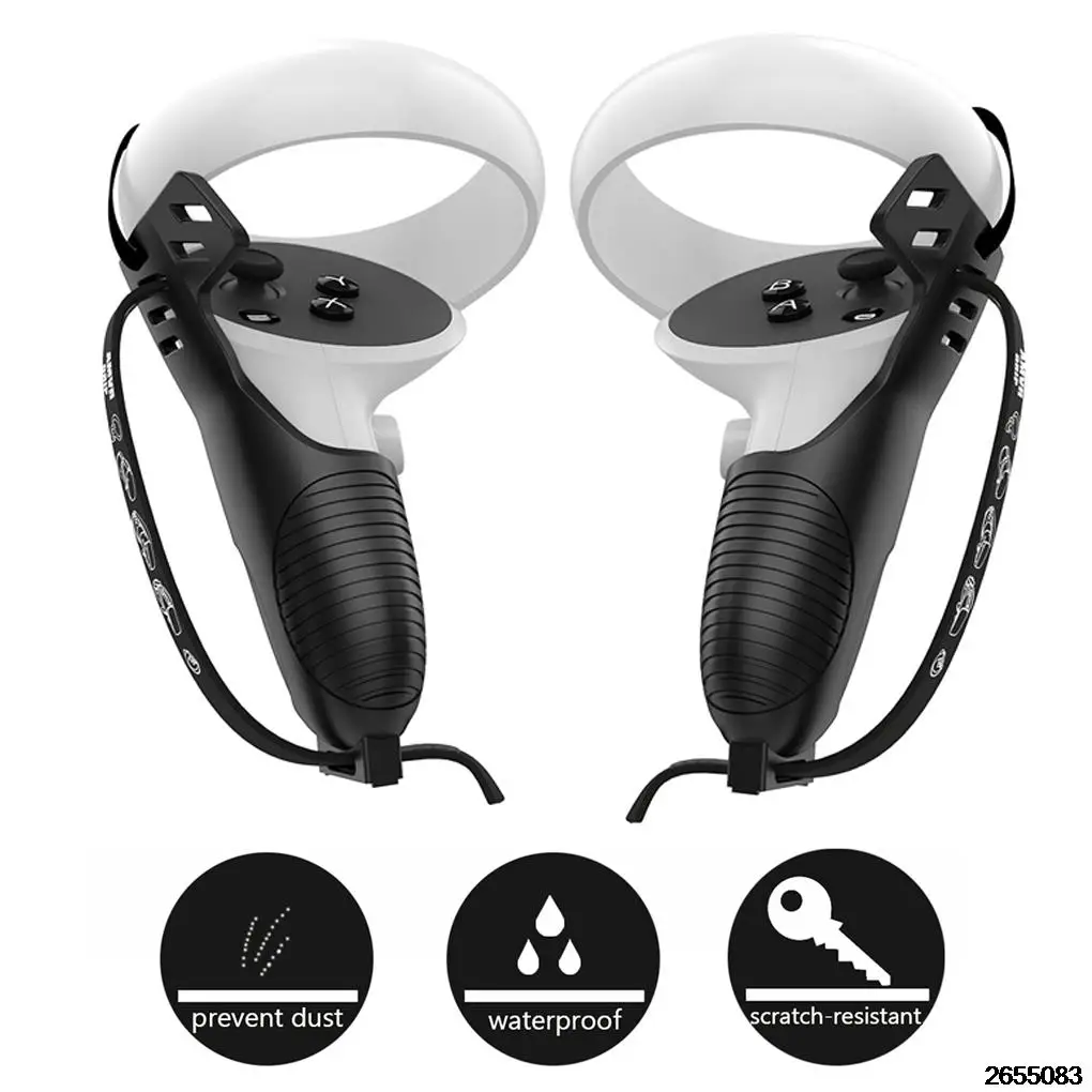 

Plastic Virtual Reality Controller Protective Sleeve Portable Silicone Handle Grip Shell Knuckle Strap For Quest2 VR Accessories
