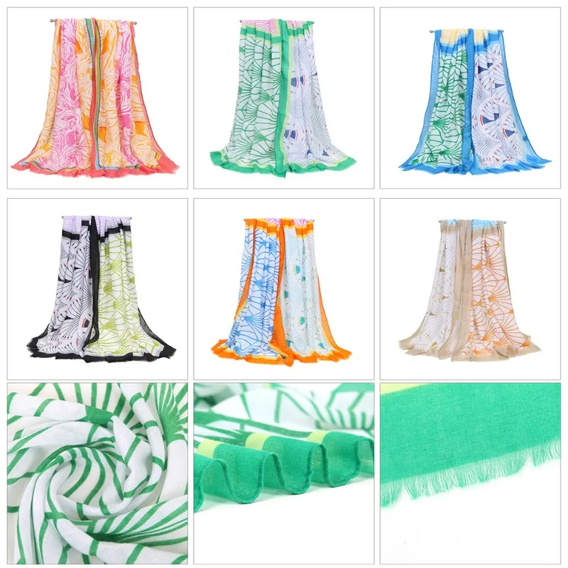 

Three-color Curved Satin Women Scarves Spring Summer Versatile Fashion Skin-friendly Cotton Decorative Hijabs Scarf for Women