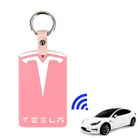 key card cover for tes la model y silicone car key card holder protector cover key chain for model 3 keychain clip card holder