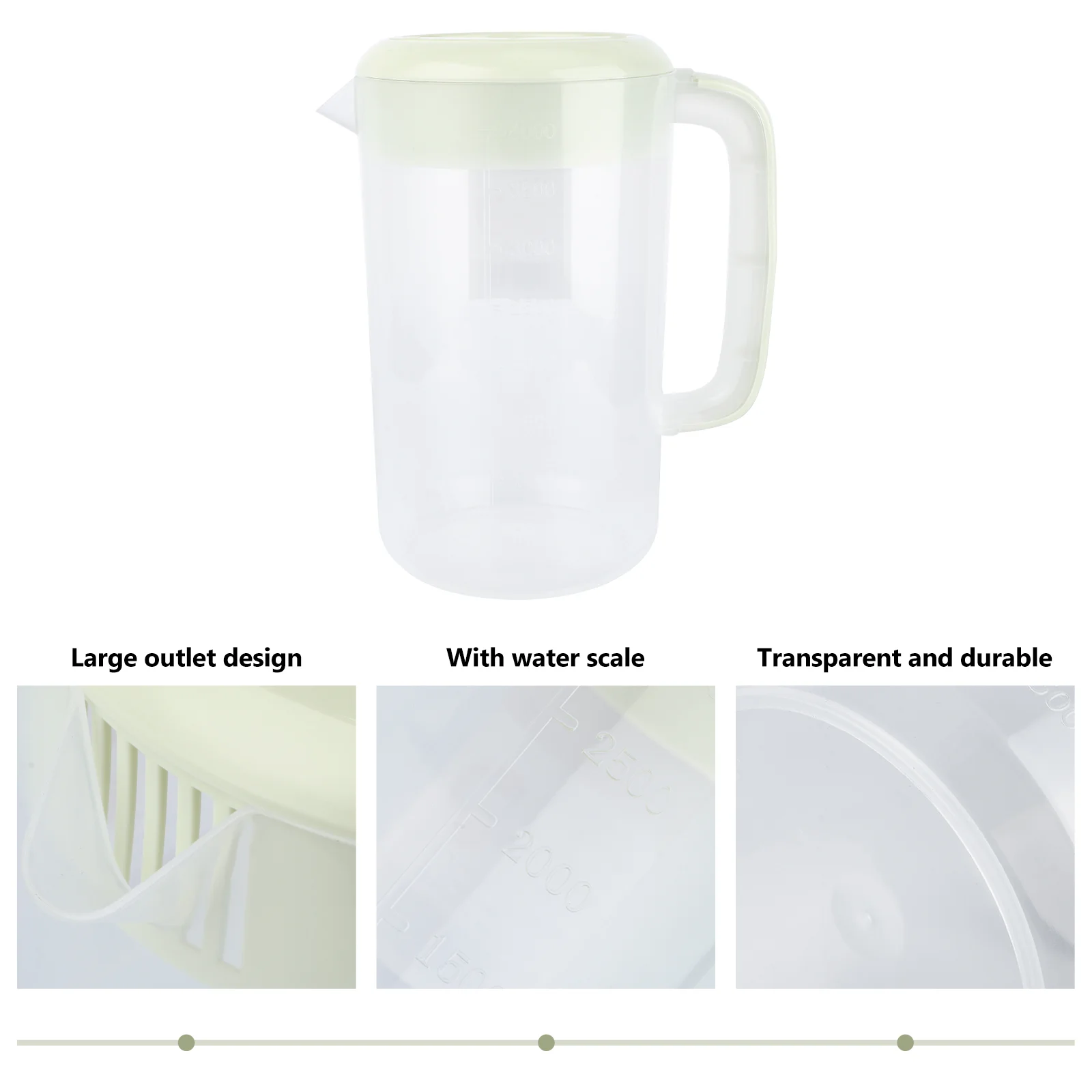 Бутылка для холодной воды стеклянный кувшин Sürahi пластик с крышкой 2-литровых