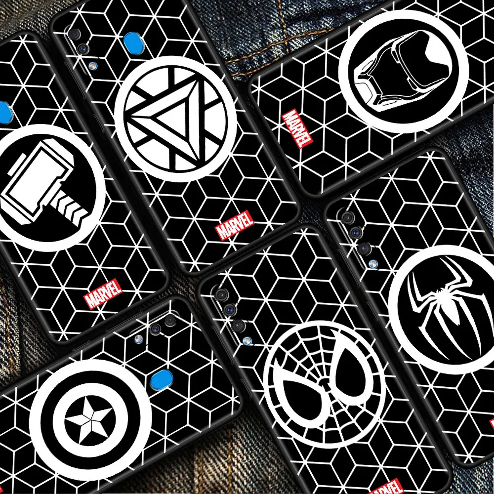 

Marvel Spider Man Spiderman Case for Samsung Galaxy A50 A22 A70 A30 A02s A10 Phone Black Stayle Funda A03 M31 M52 A02 A51 Cover
