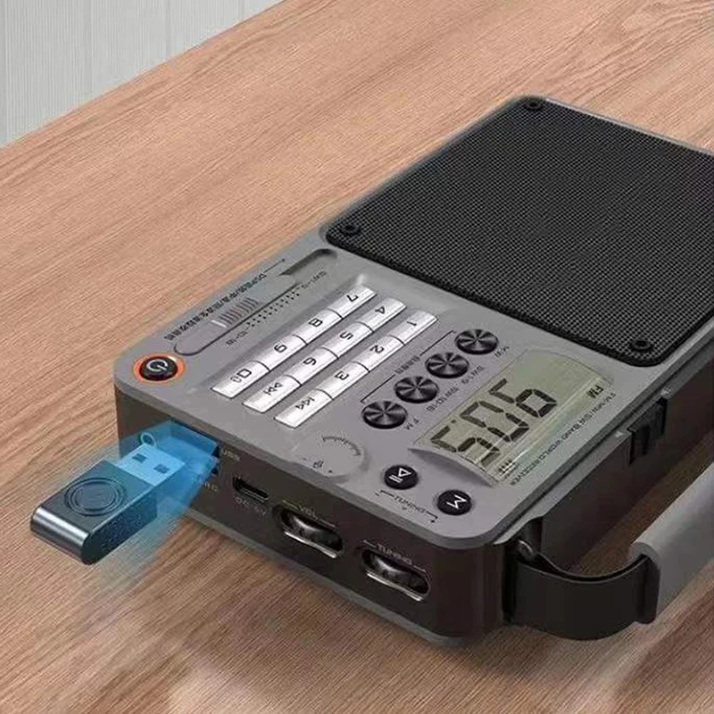 FM/AM/SW полнодиапазонное радио Bluetooth цифровое Ретро Радио Hifi портативный U-диск