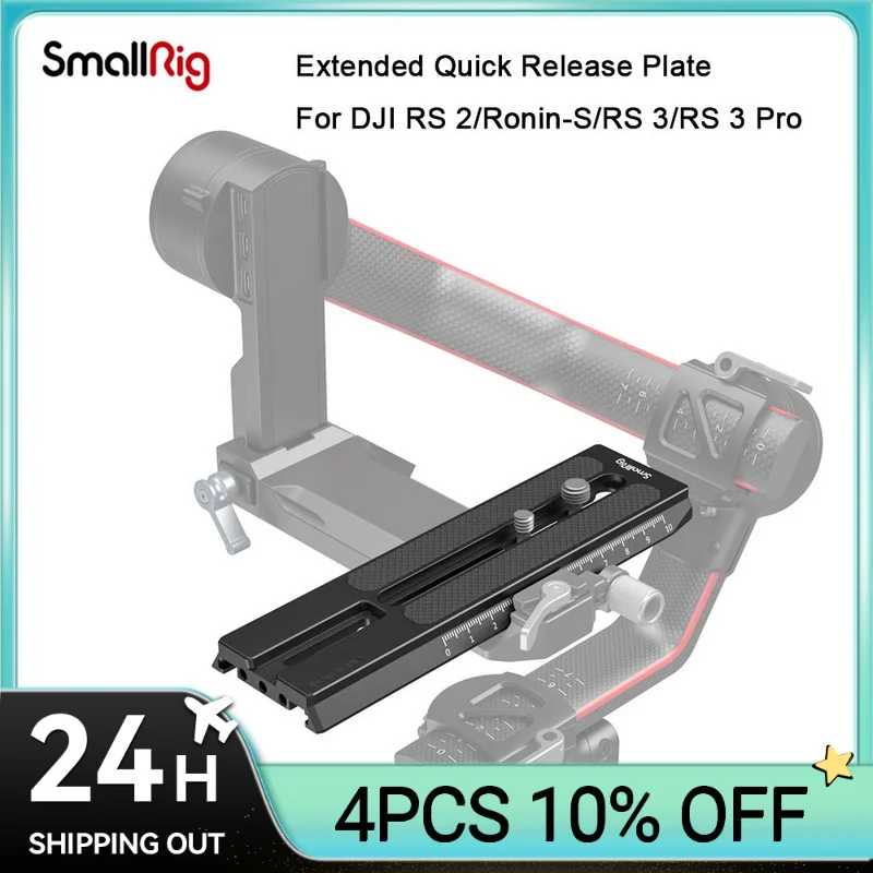 

SmallRig Extended Quick Release Plate for DJI RS 2 /RS 3/RS 3 Pro& Ronin-S Clamp Quick Instal System 3031B
