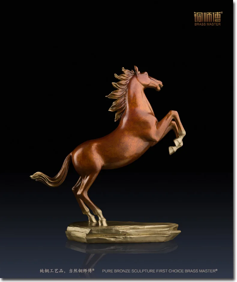 Домашний магазин COMPANY LIVING ROOM TOP Decor 35 СМ БОЛЬШОЙ успех GOOD LUCK Fortune HORSE ART COLOR BRASS статуя
