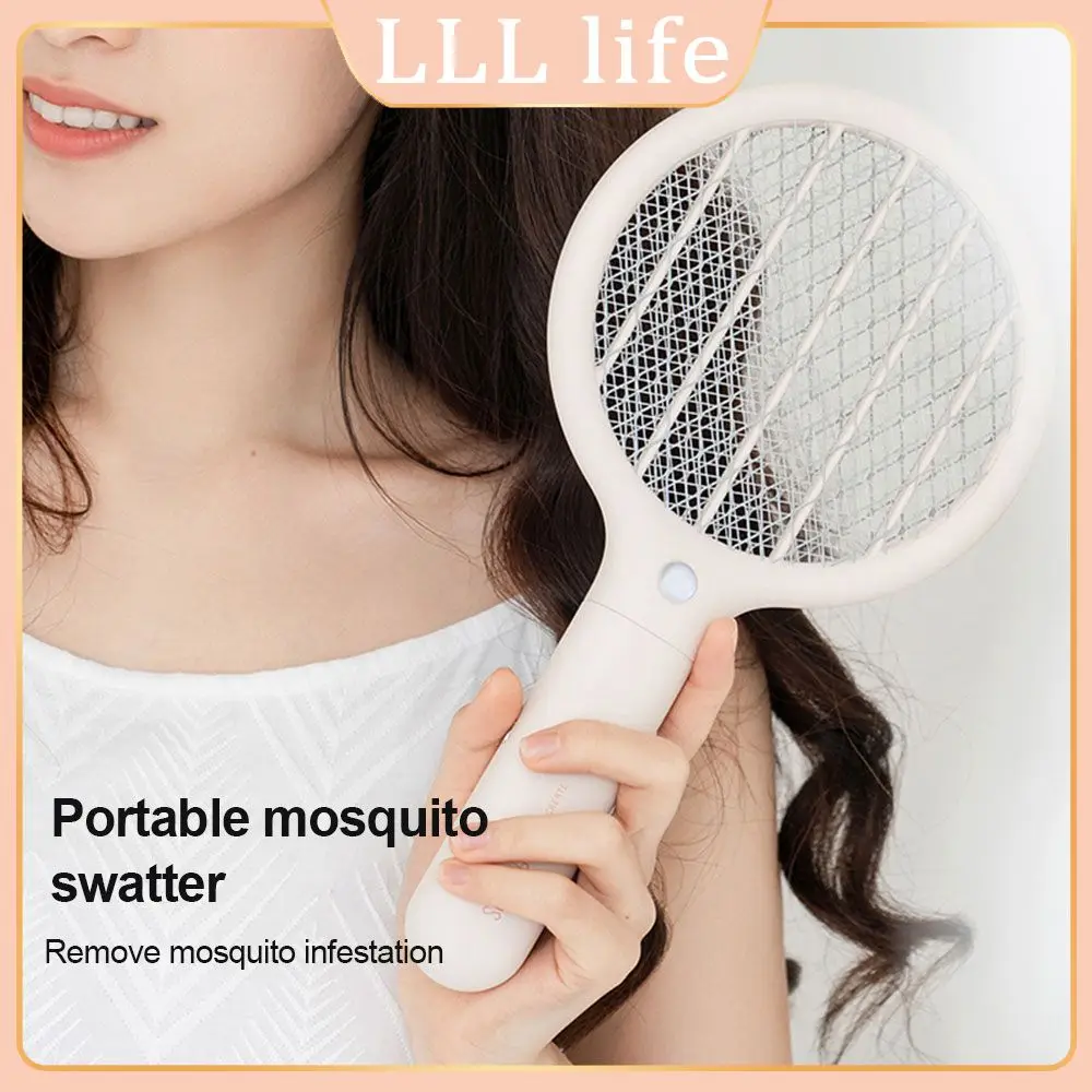 

Drop Shipping Trap Mosquito Killer Lamp 3500V Electric Bug Zapper USB Rechargeable Summer Fly Swatter Trap Fly Swatter Trap