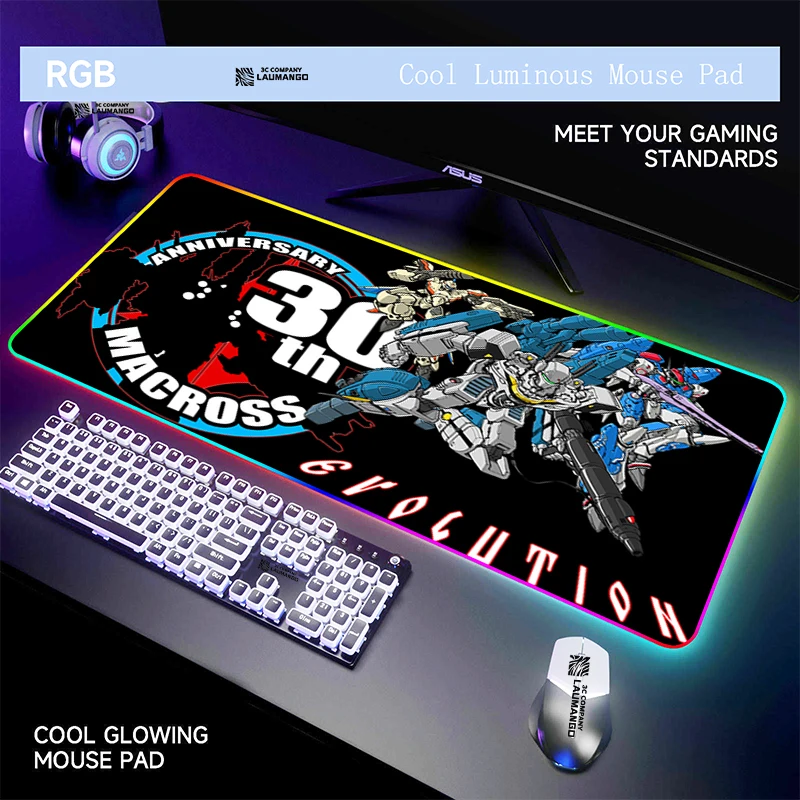 

RGB Robotechs Mouse Pad Mause Gamer Computer Gaming Mousepad Backlight Pc Mat Laptop Keyboard Mats Desk Xxl Table Large Коврик
