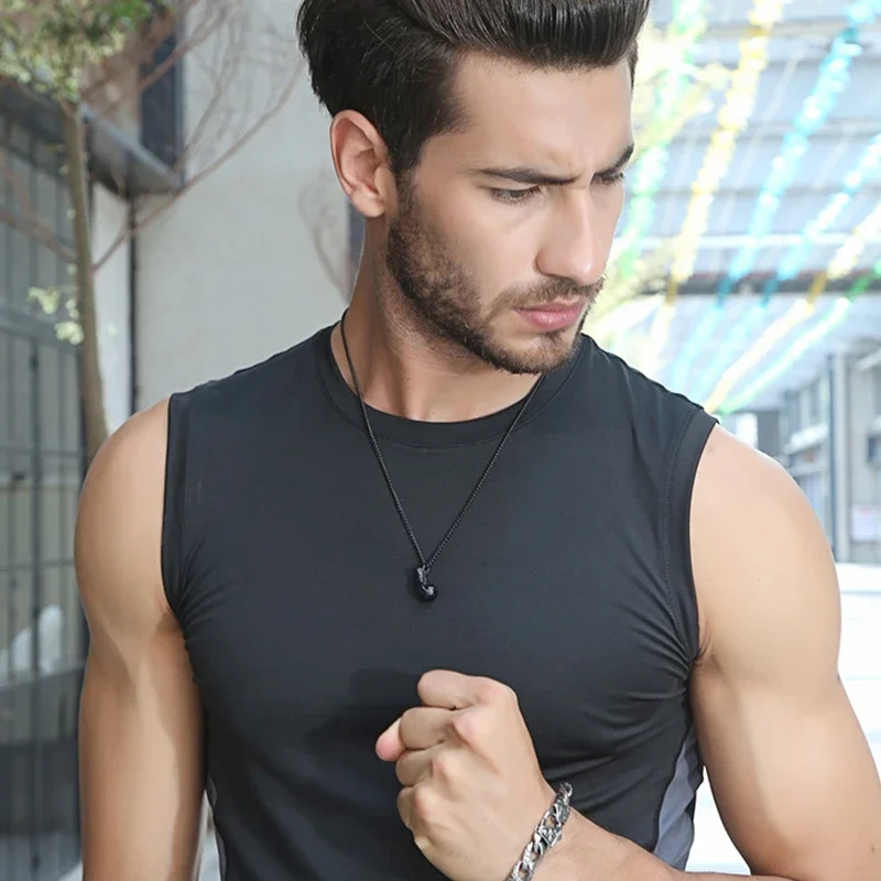 Ожерелье для мужчин гантели штанга боксерские перчатки кулон ожерелье из