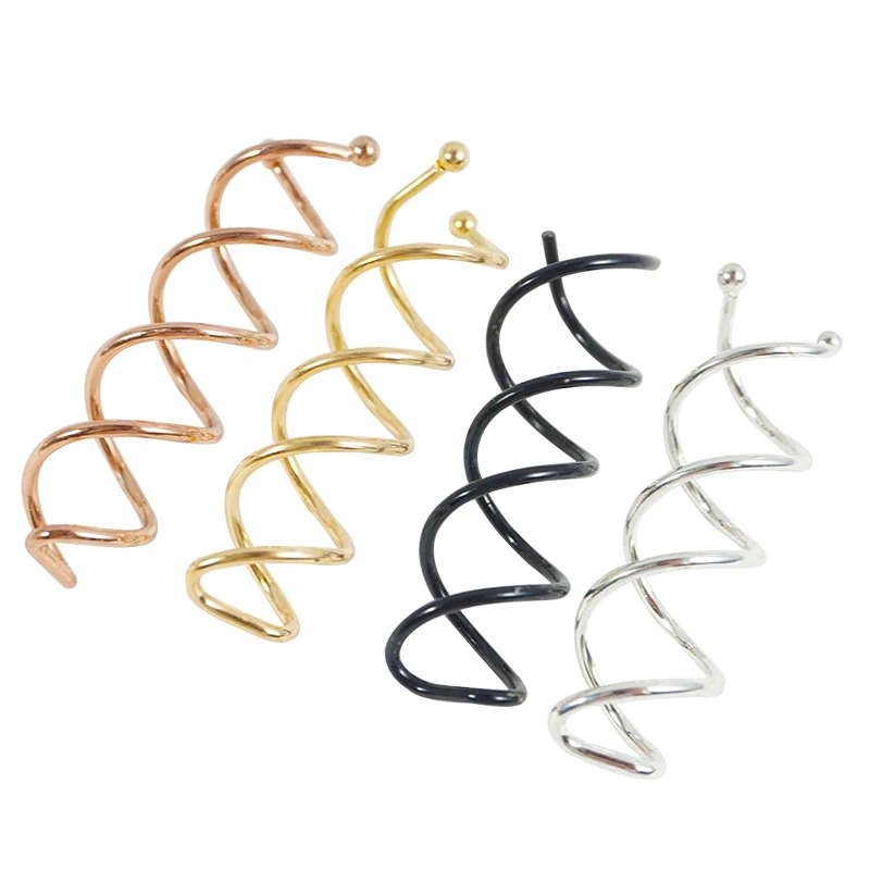 

10Pcs Women Gold Silver Spiral Spin Screw Bobby Pins High-polished Hair Barrettes To Make Hair Buns Bride Hair Clips 4 colors