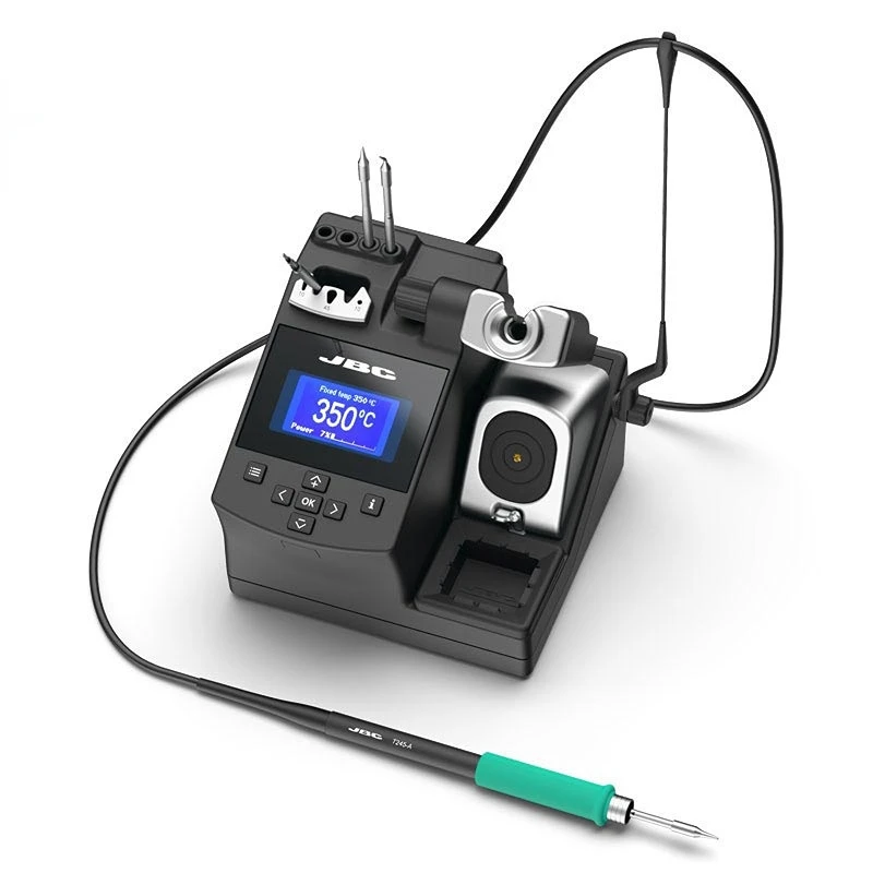 

JBC CD-2SHE Intelligent Precision Soldering Station With T245 Handle 2 Soldering Iron Tips For PCB Welding Repair