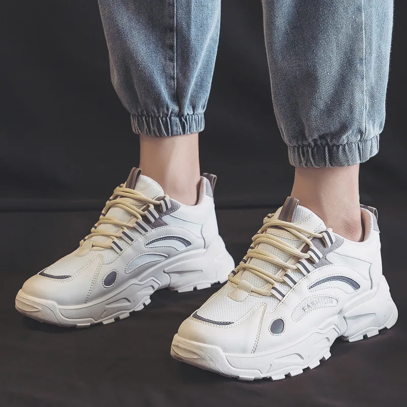 

Fashion Harajuku Style Thick-soled Daddy Shoes 2022 Spring Super Hot All-match Small White Shoes for Men 39-44