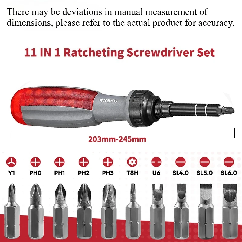 

Набор отверток с трещоткой Chromovandium Steel