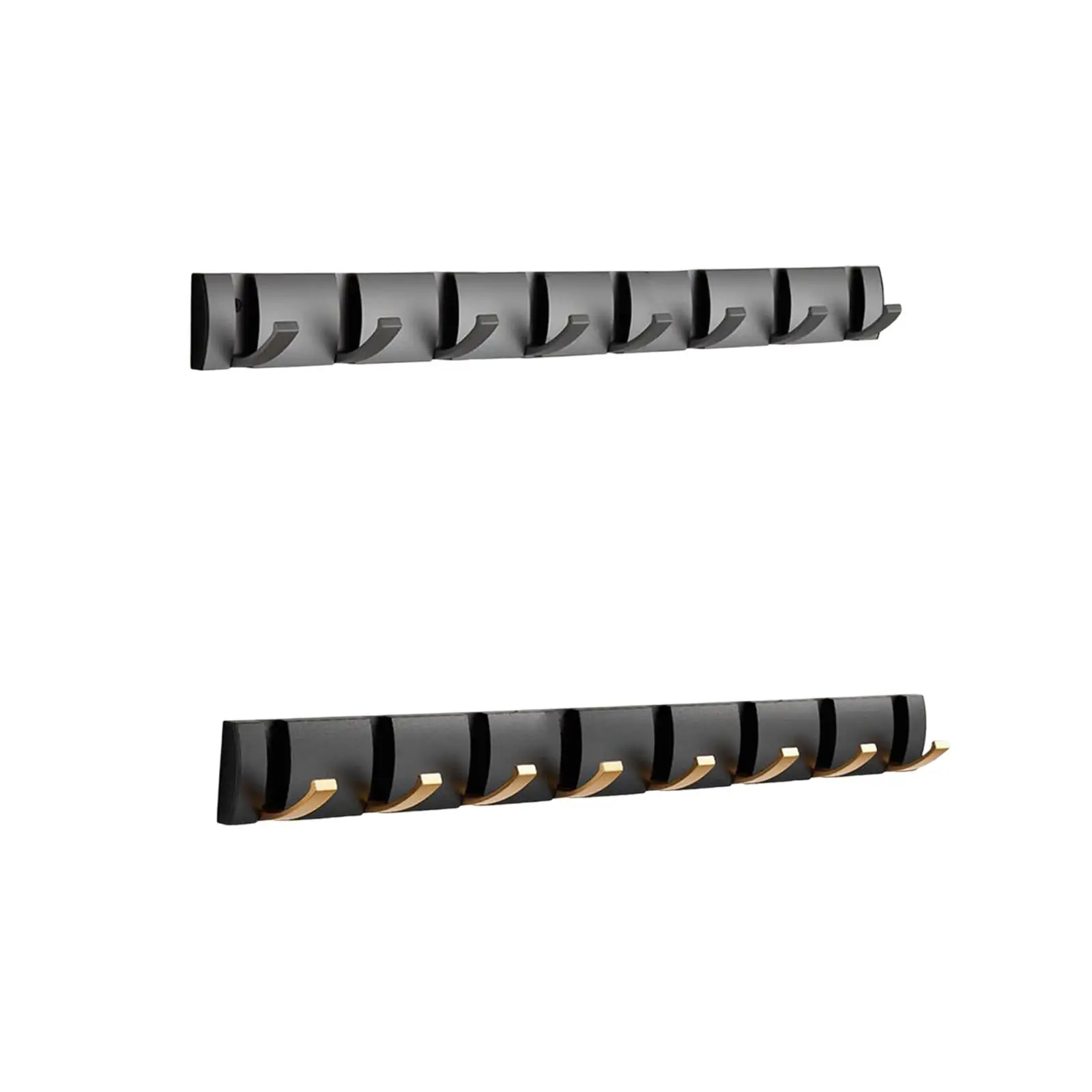 

Coat Rack Wall Mounted Organizer Entryway Hanging Shelf Metal Hook Rack Rail for Home Office Entryway Clothes Bags Clothes Hats