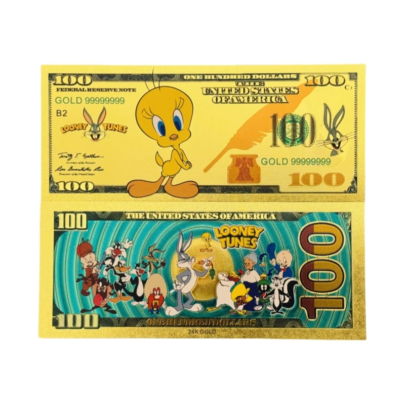 

Золотые аниме-банкноты Disney MINISO