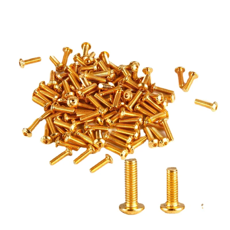 

50pcs/Lot Gold YFS 12.9 Grade Screw M2.5*6 M2.5*8 M2.5*10 M2.5 *12 M2.5 *14 M2.5 *16 Hexa Socket Head Cap for FPV Racing Drone