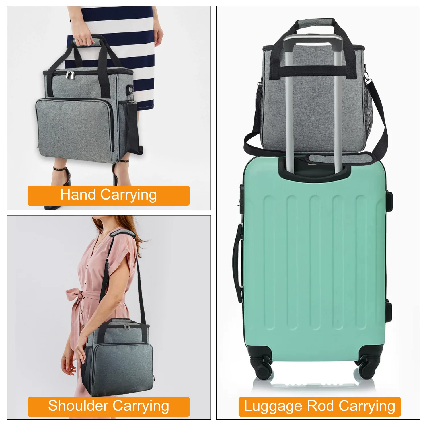 

Bags Storage Bag Lightweight Long Adjustable Strap Nylon Fabric Portable Home Organization For Coffee Machines