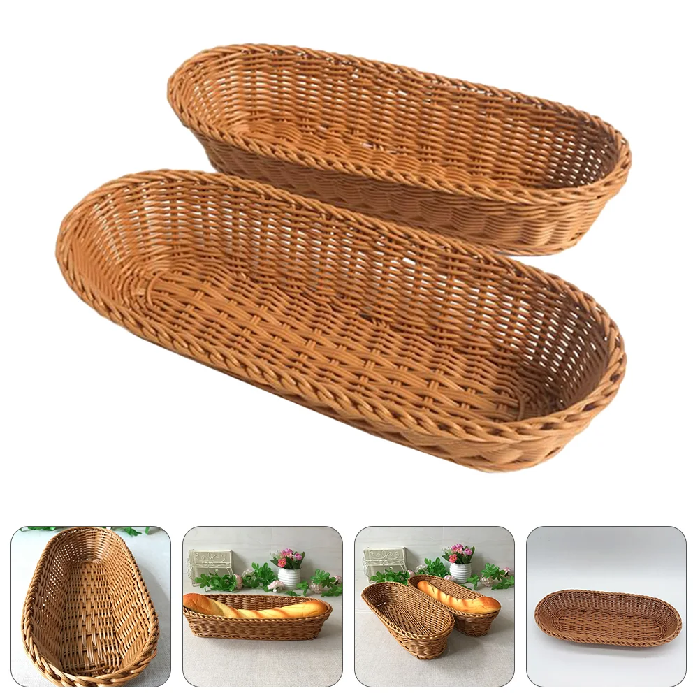 

2 Pcs Nuts Gift Basket Woven Rattan Basket Fast Food Baskets Wicker Fruits Bowl Easter Fruit Bowl Farmhouse Food Serving Baskets