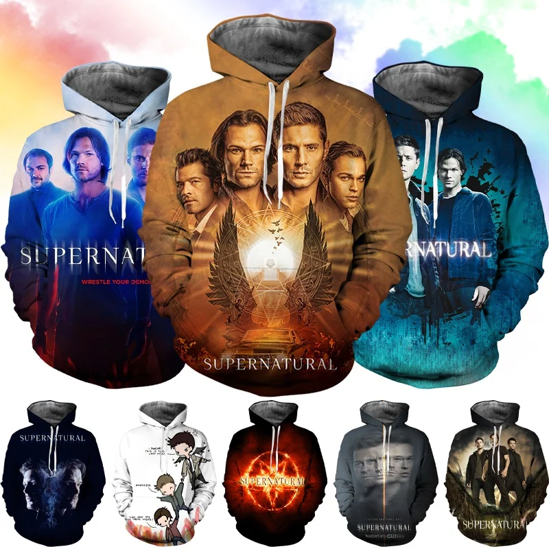 

New Fashion Supernatural 3D Print Hoddies Casual Women/Men's Sweatshirts Harajuku Clothing