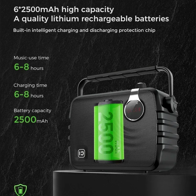 SHIDU SD-K6 70 Вт двойной UHF микрофон BT PA динамик уличный караоке портативный с