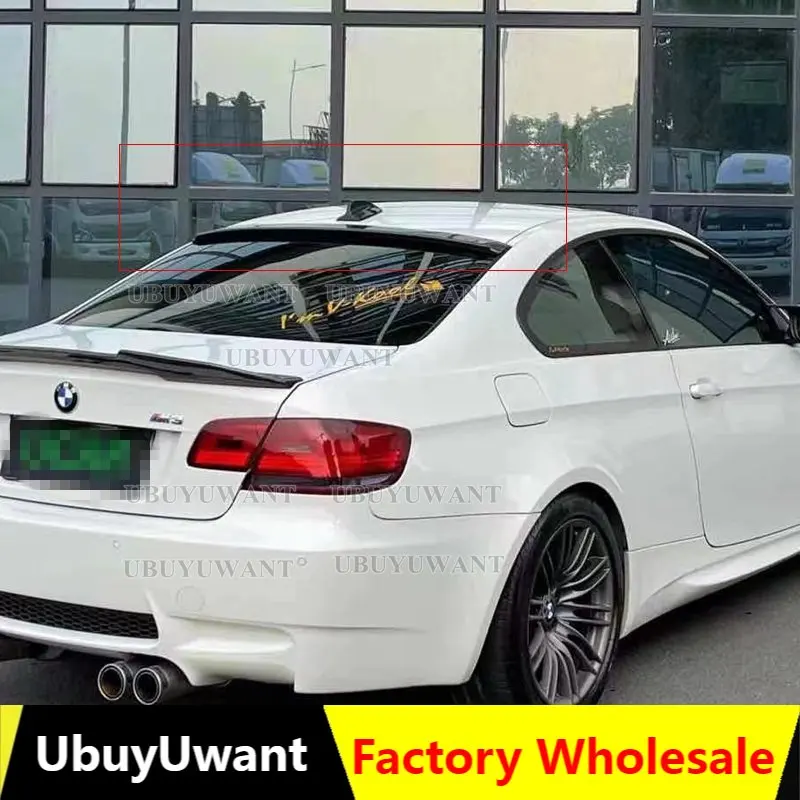 

For BMW E92 Series 2 Door Coupe E92 M3 ABS Black / REAL CARBON FIBER Roof Spoiler 2005 - 2012
